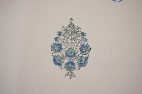 Azure Bloom- 100% pure cotton Bedsheet