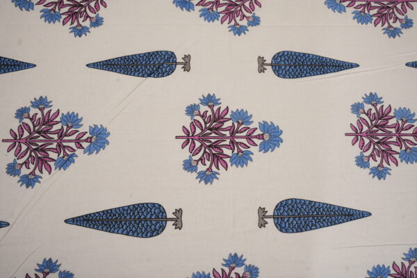 Leafy Elegance– Handblock Leafy Print Cotton Bedsheet