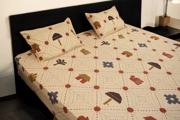 Vintage Mughal-Inspired Cotton Bedsheet