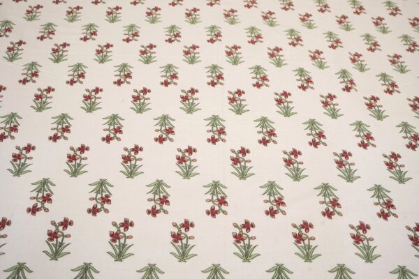 Floral Elegance Cotton Handblock Bedsheet