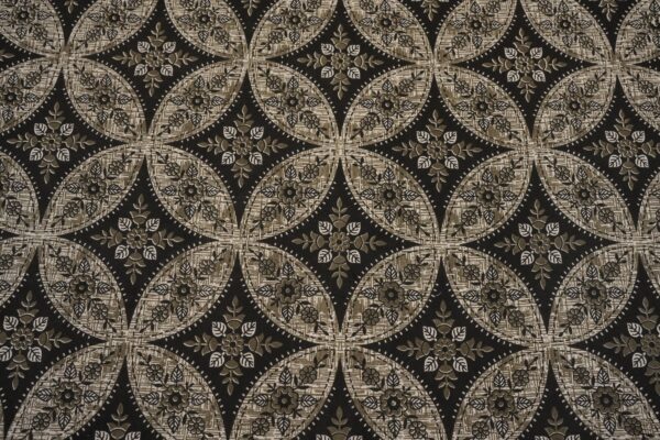 Black & Beige Ajrakh Hand Block Printed Cotton Bedsheet